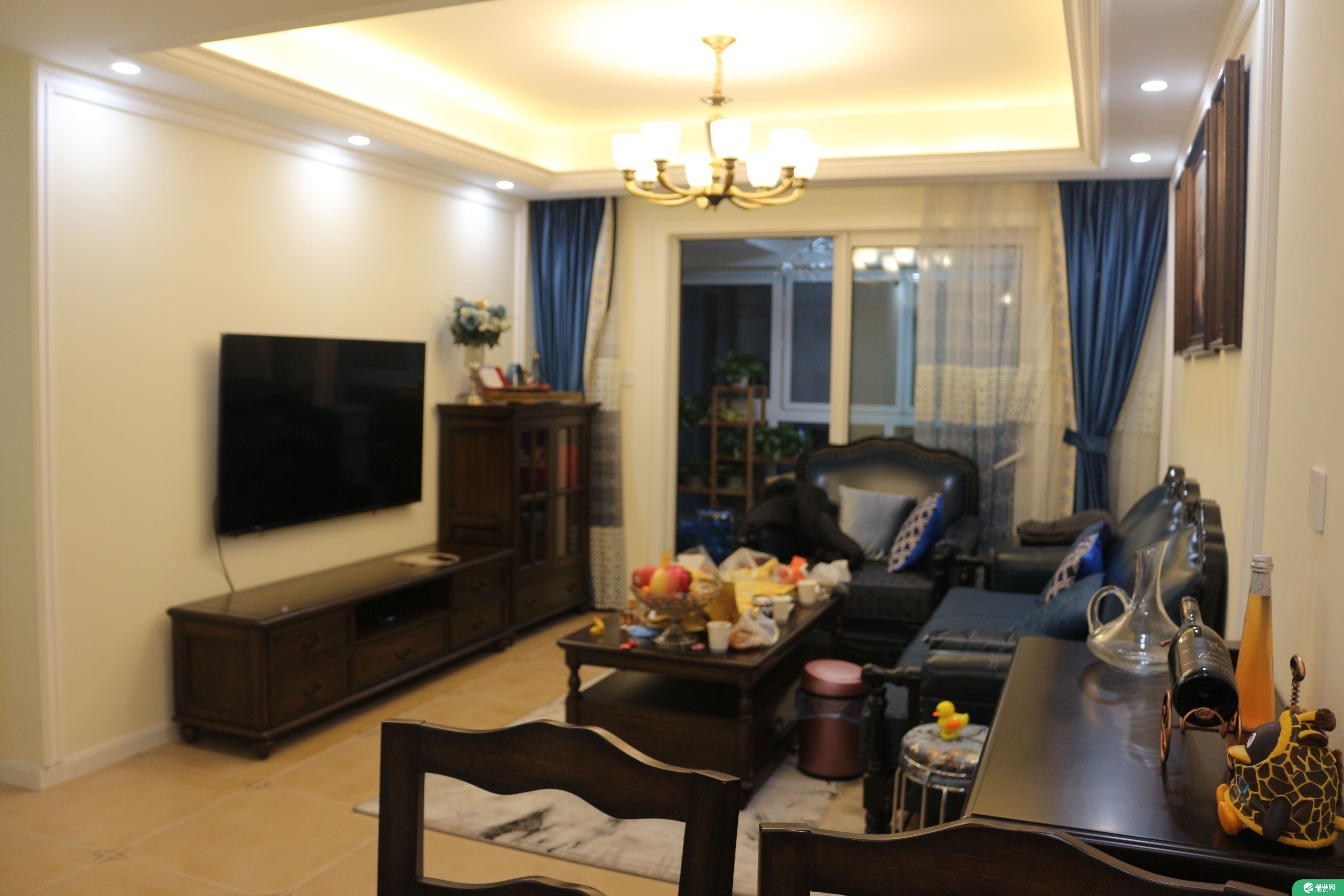 杭州天阳明轻奢美式三居室装修效果图