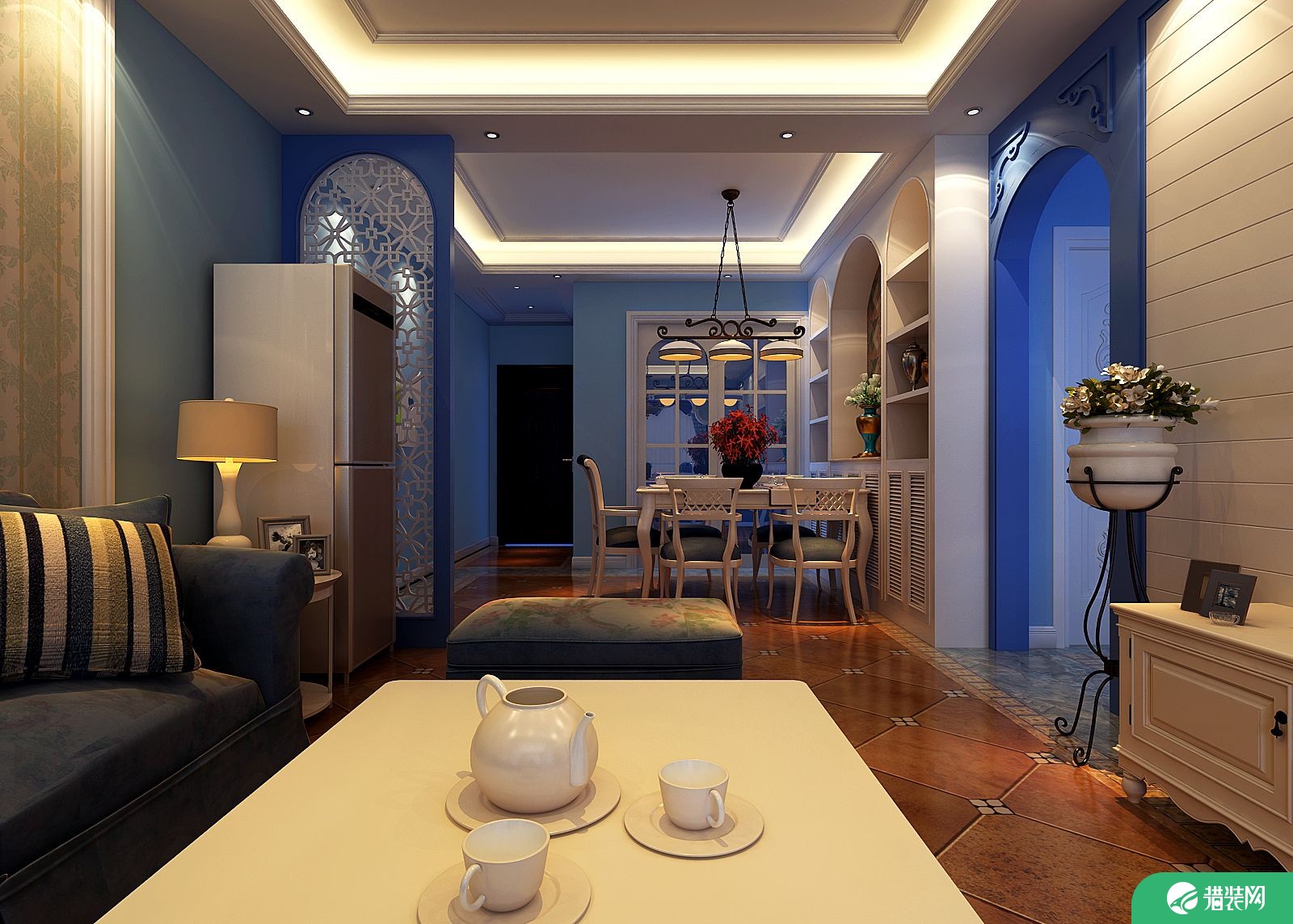 深圳领航城现代混搭风格三居室装修，这样设计超实用