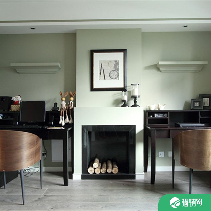 福州120平现代美式风格三居室装修效果图