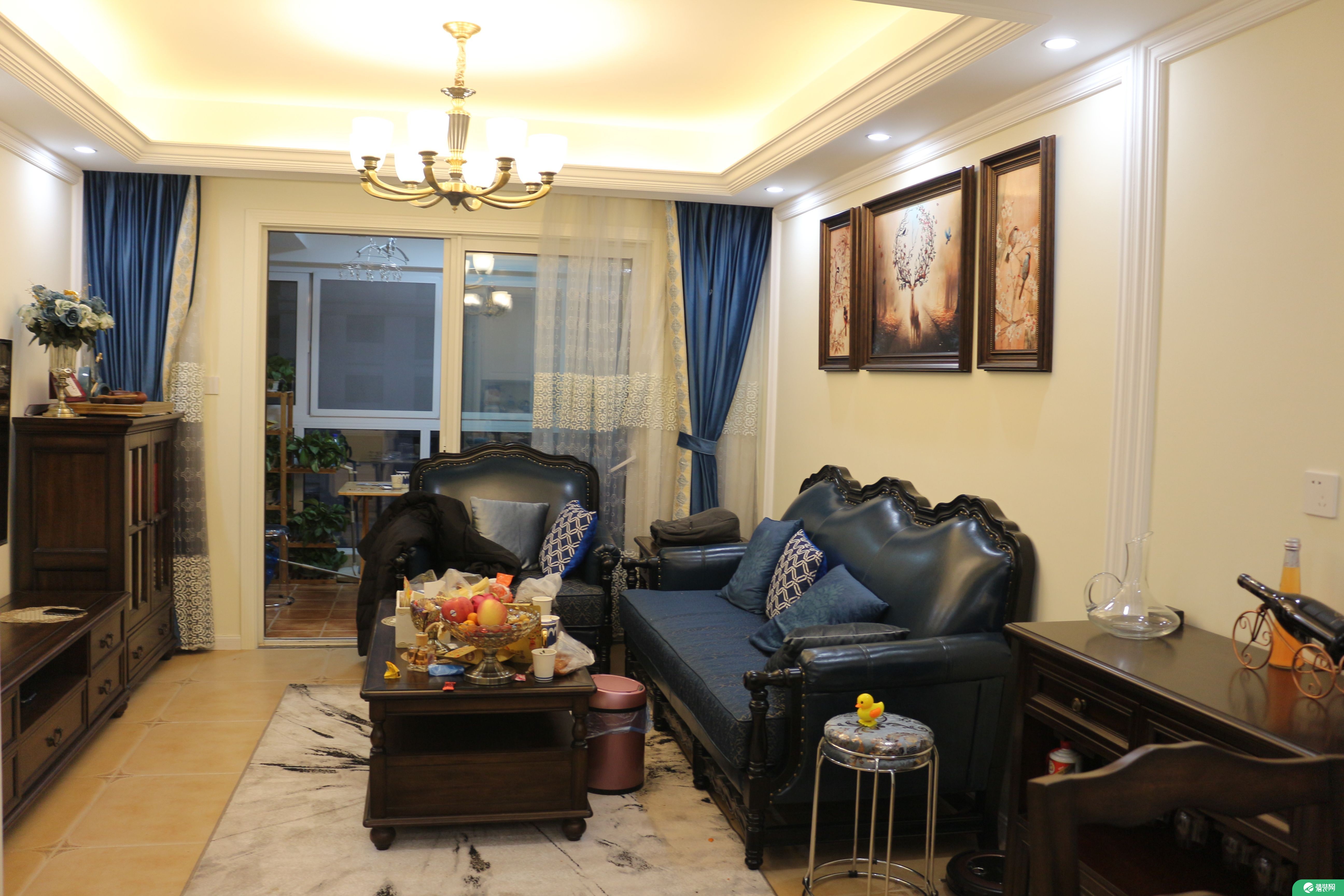 杭州天阳明轻奢美式三居室装修效果图