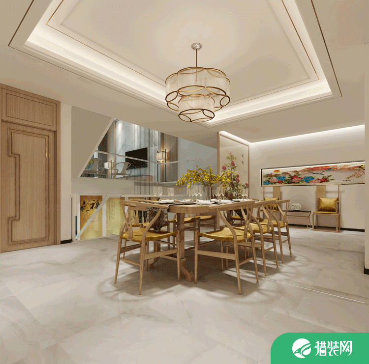 广州新中式复式装修，舒适稳重，悠闲之家