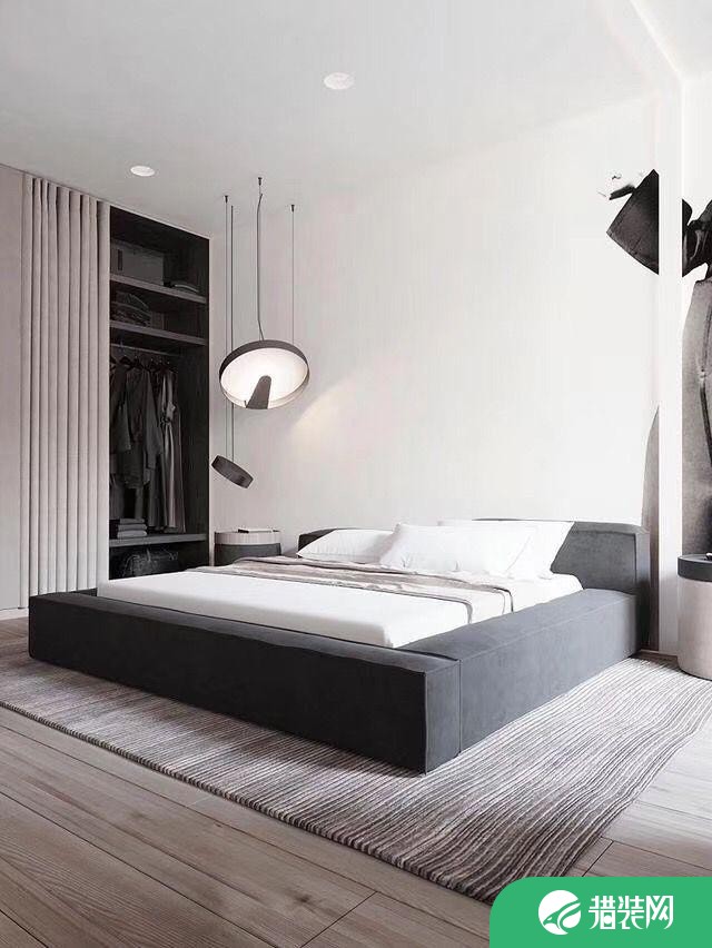 黑白灰主色调现代风格两居室装修案例