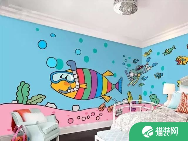 儿童房手绘墙设计图案八