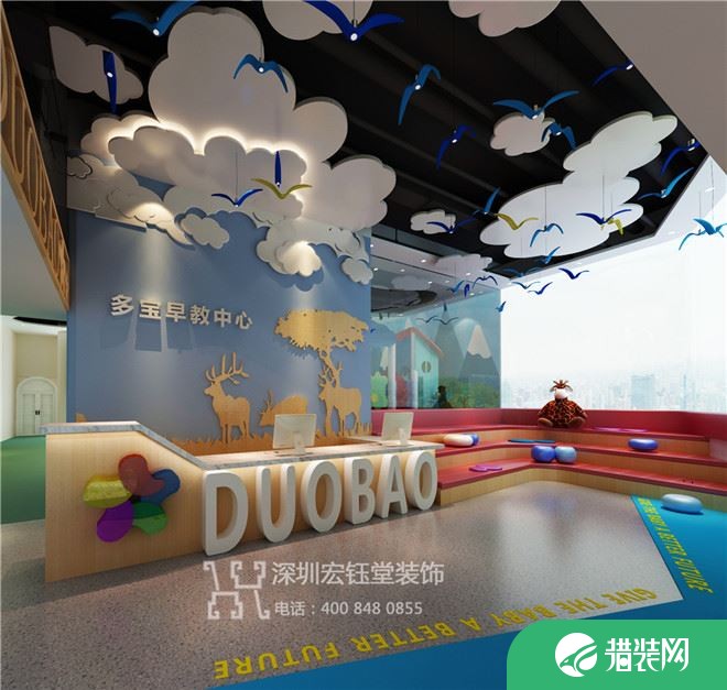 郑州3000平大型早教中心装修公司