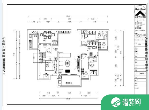 【深度空间】惠州大欣世纪花园 107㎡现代风格三室装修案例图