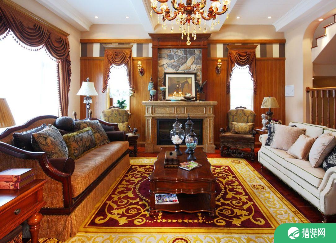 美式风格三居室装修，端庄典雅的高品质生活！