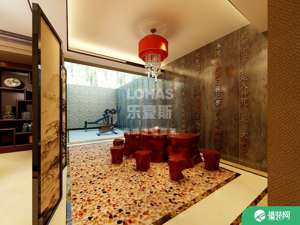 天津红星国际  新中式别墅装修设计效果图