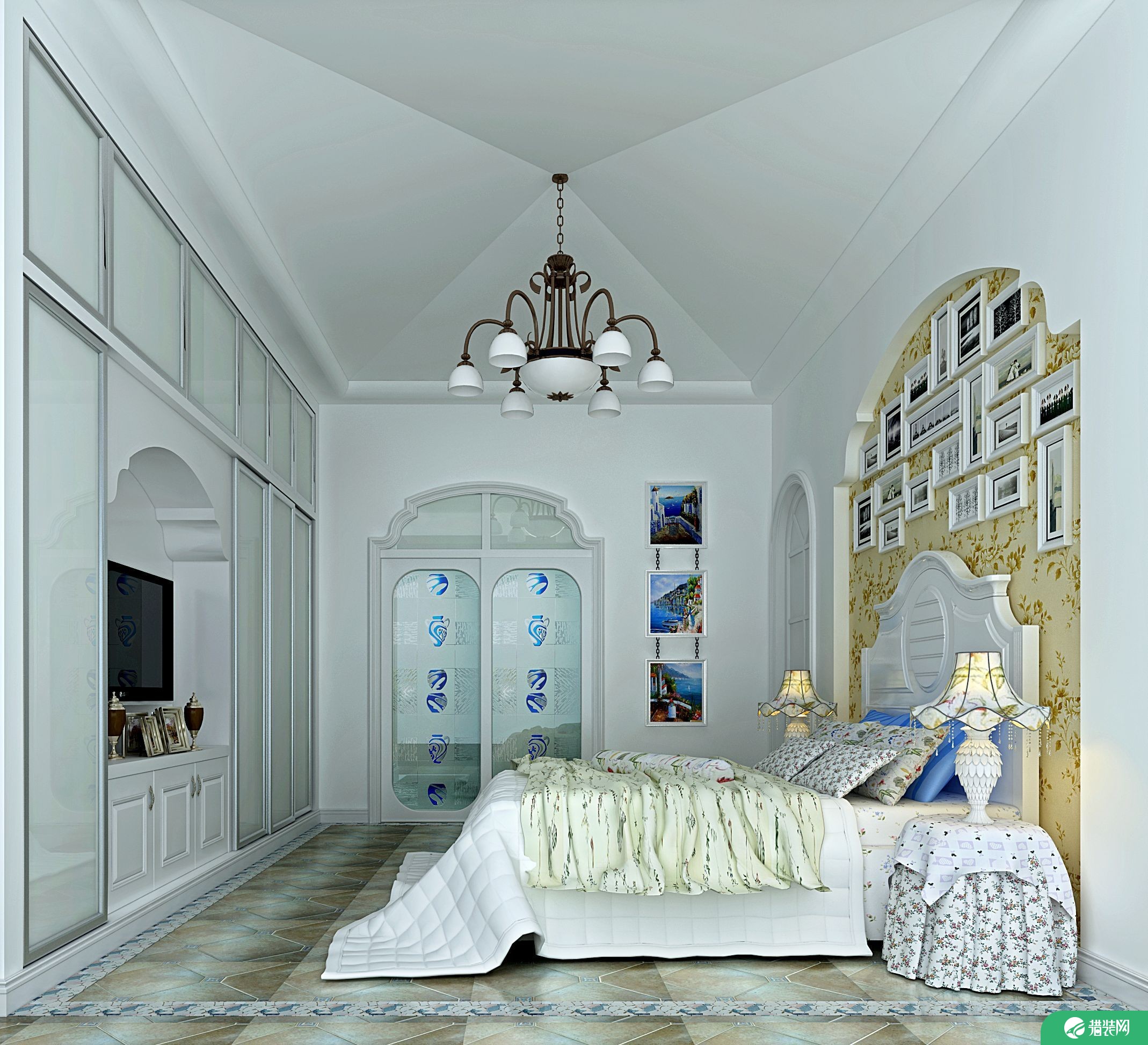 惠州地中海风格两居室装修效果图