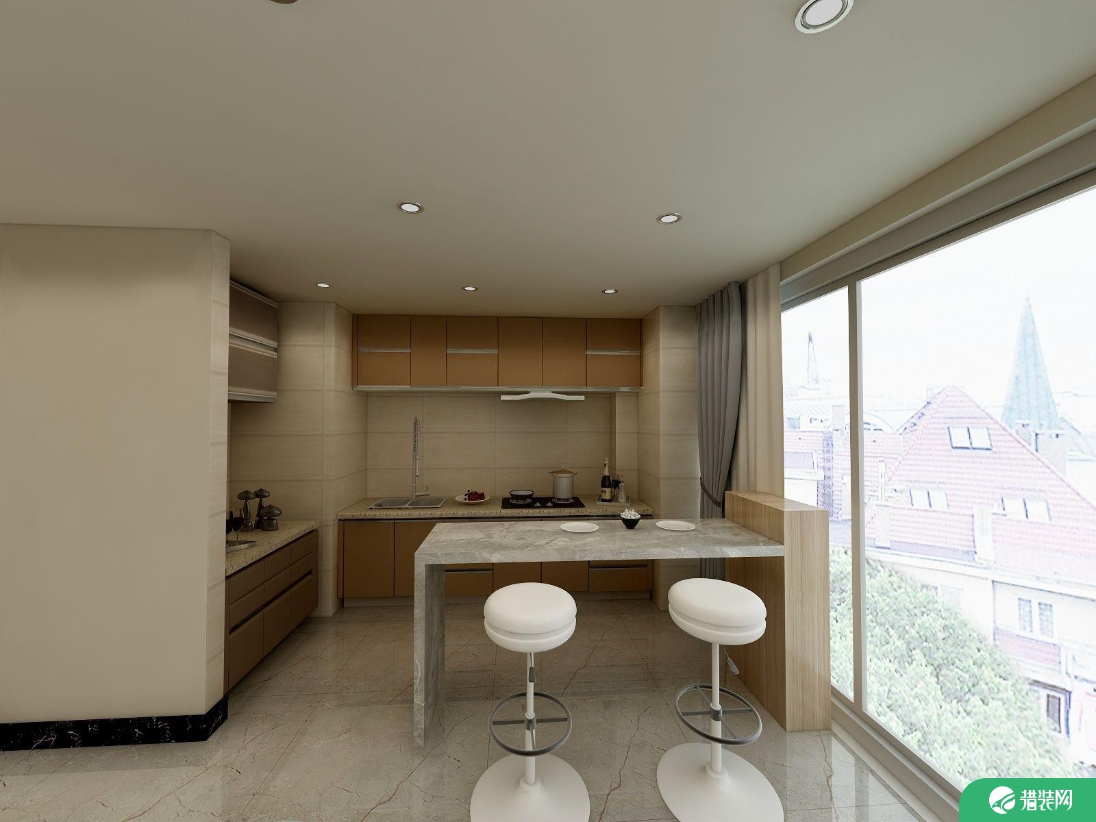 广州现代风格两居室装修效果图