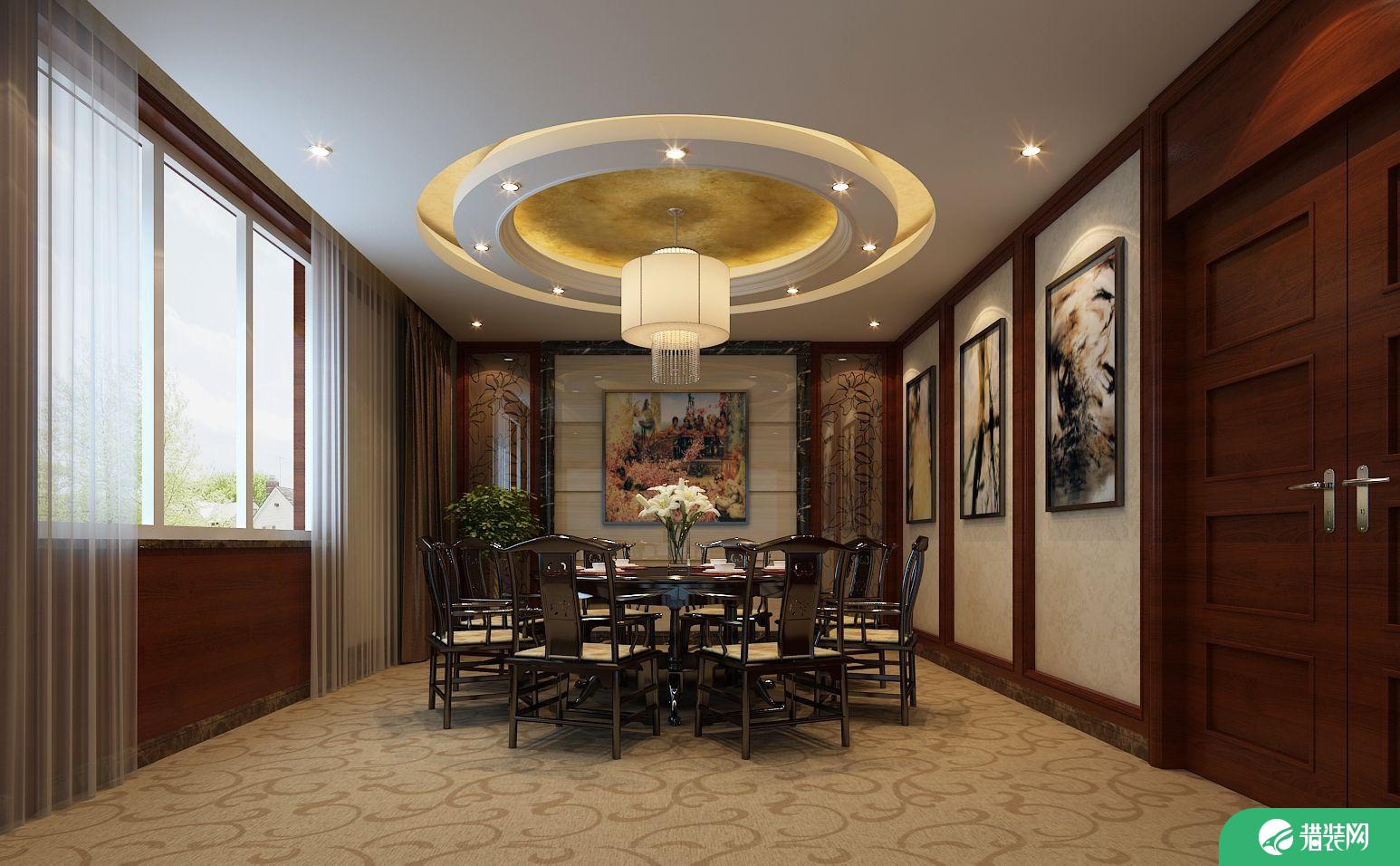 南京传统韵味十足的中式别墅装修，温文尔雅的品质空间