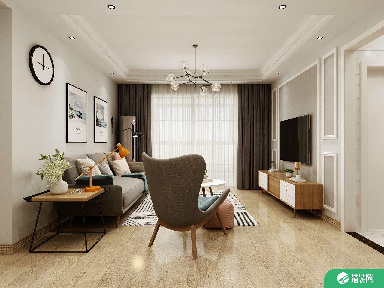 淮安现代简约风格三居室装修，追求高品质生活首选！