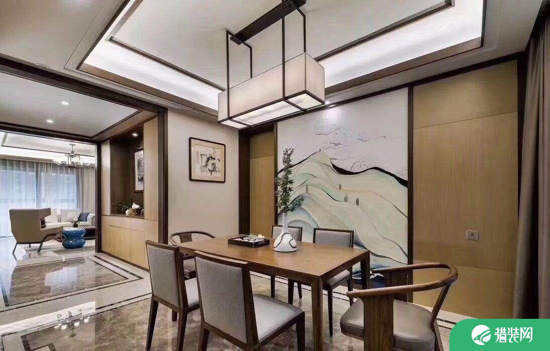 武汉中式风格四居室装修效果图