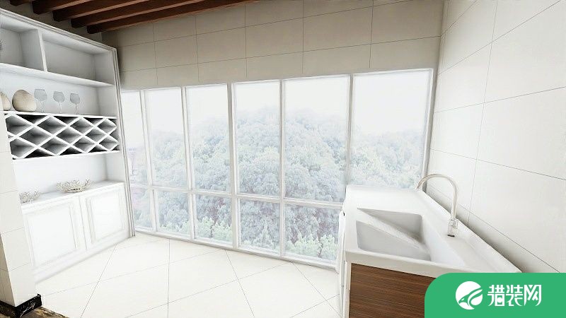 广州阳光家园现代风格四居室装修实景图