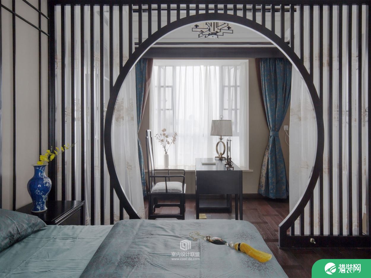 西安四居室中式风格装修效果图 曲江紫薇永和坊