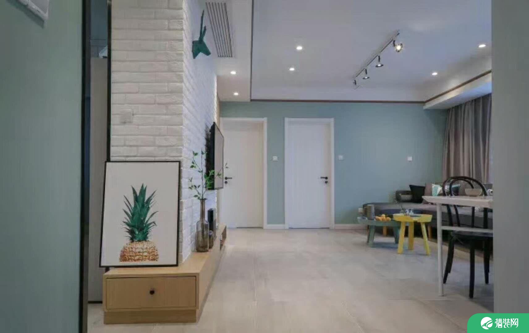福州70平清新北欧三居室装修效果图展示