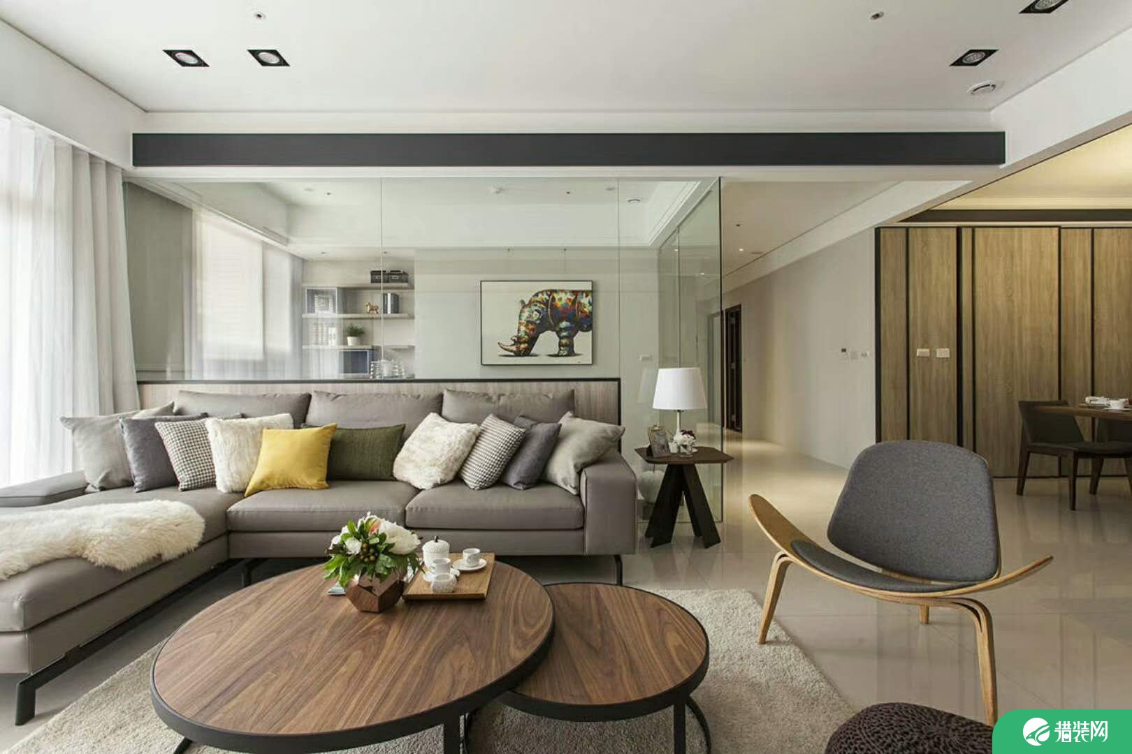 武汉和惠家园 新中式风格三居室装修设计