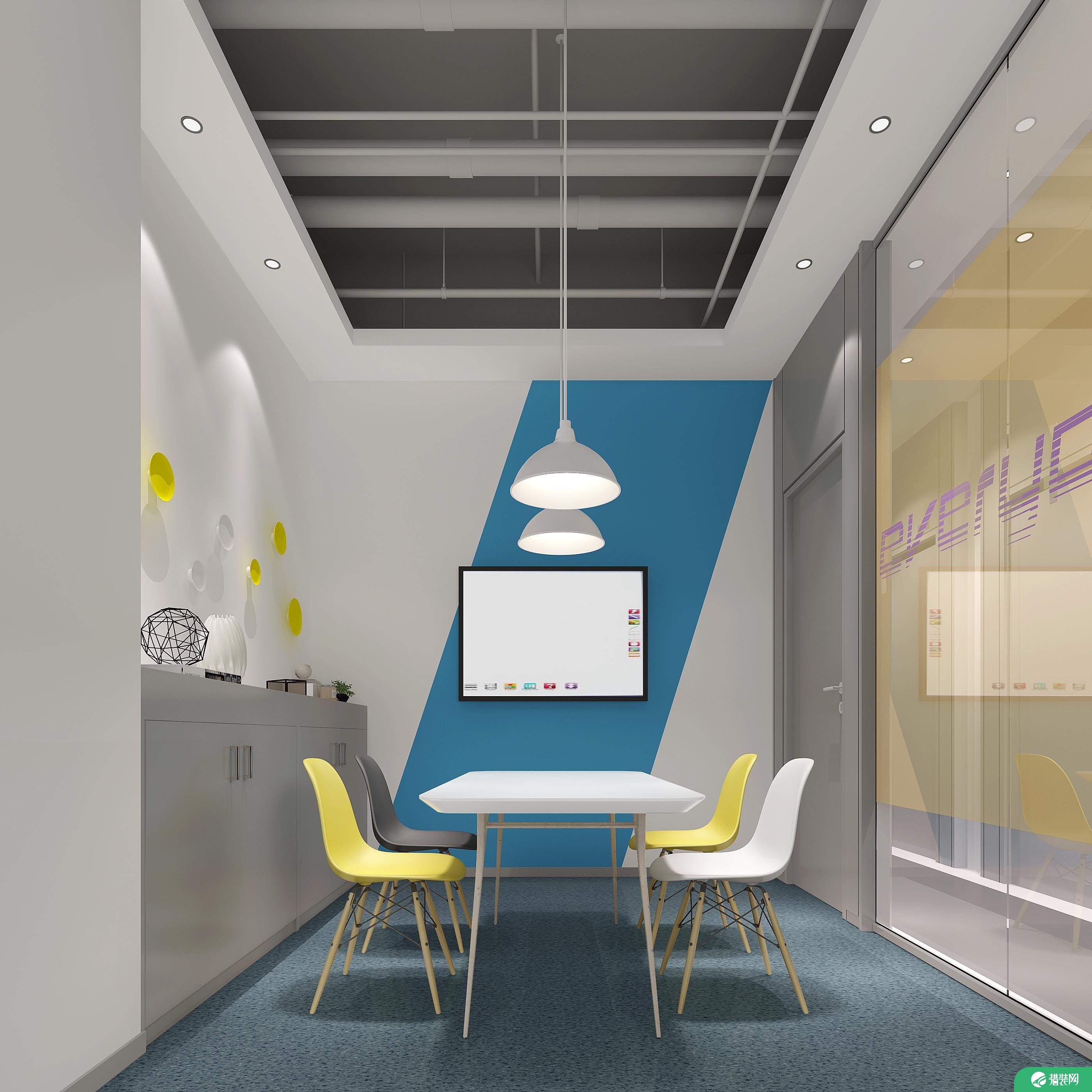 现代风格办公室装修，色彩与艺术的结合
