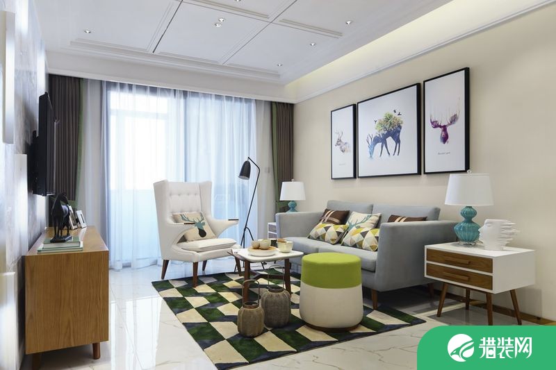 长沙星湖湾 欧式风格三居室装修设计效果图