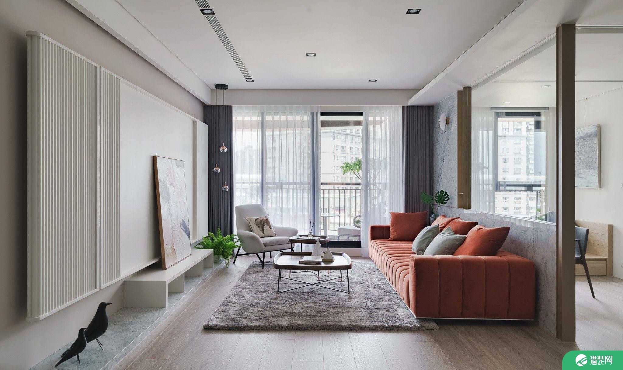 重庆维享家装饰111平三居室现代轻奢风格装修效果图