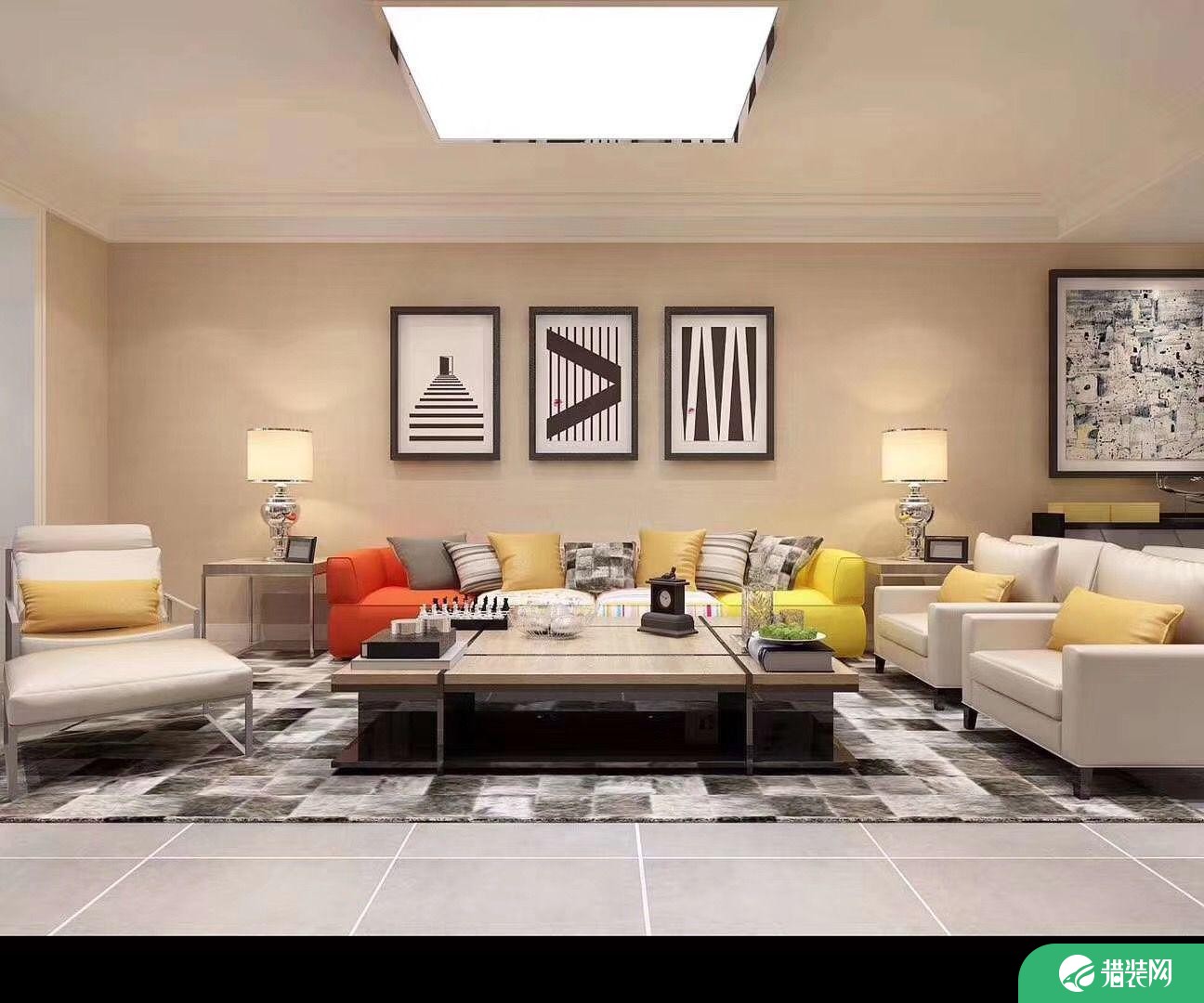 廊坊89平米现代风格二居室装修案例，温馨惬意的舒适生活