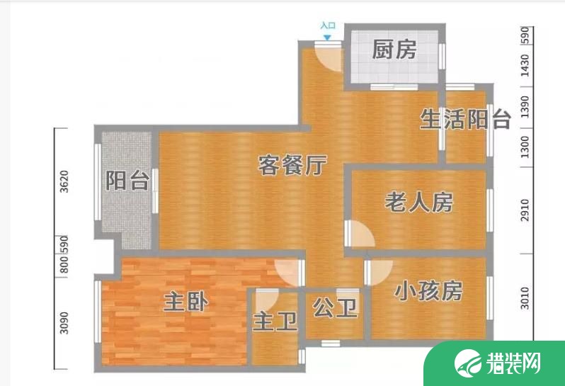 廣州現代風格兩居室裝修效果圖