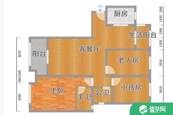 廣州現代風格兩居室裝修效果圖