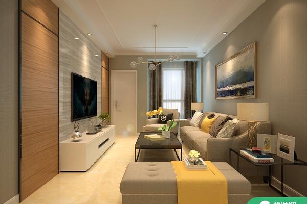 暖暖的新家 二居室现代风格装修效果图