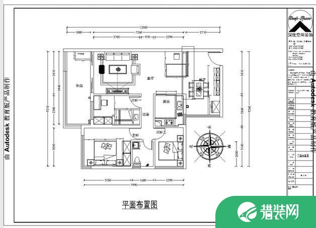 【深度空间】惠州双城国际-南区107㎡现代风格三室装修案例