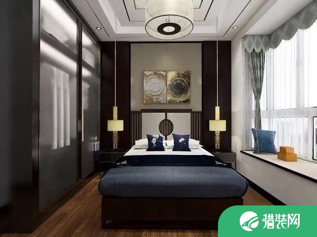 广州中式风格两居室装修效果图