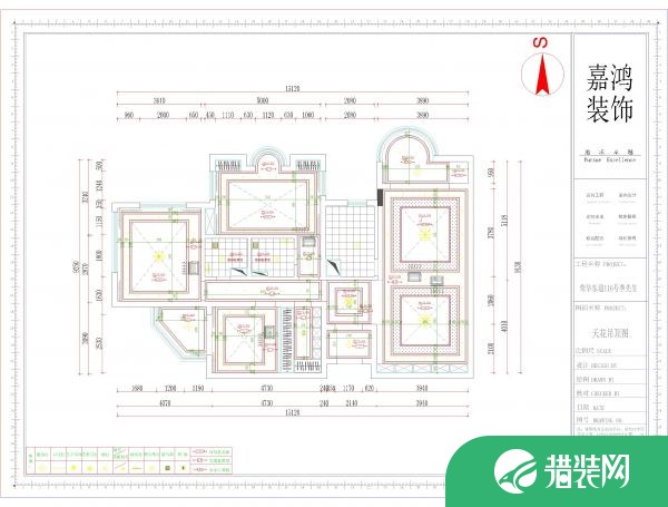 温州古北长宁区荣华东道三居室欧式装修设计效果图