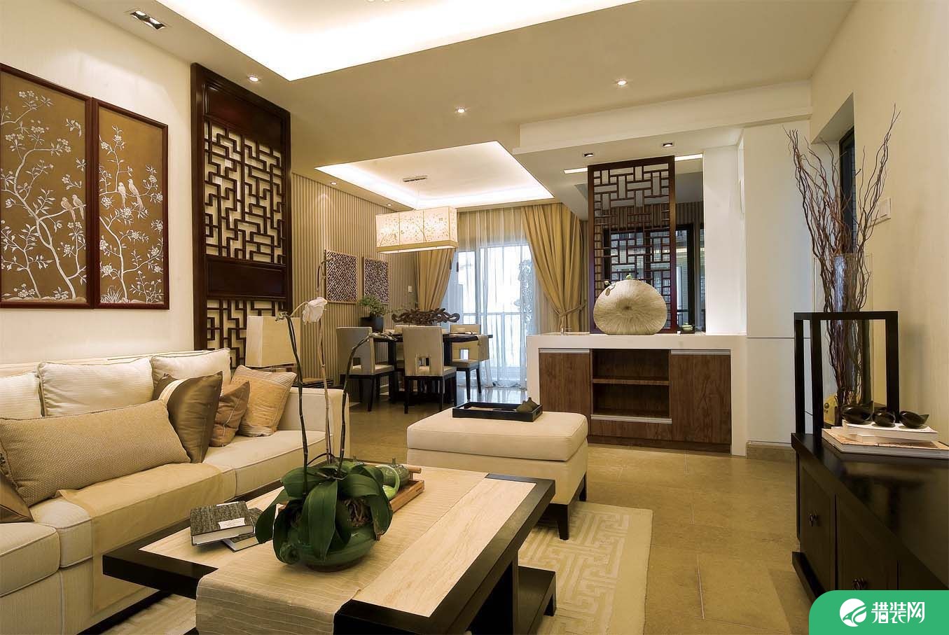 重庆中式风格小两居室装修效果图