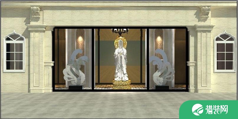 广州珠宝展厅欧式风格装修效果图