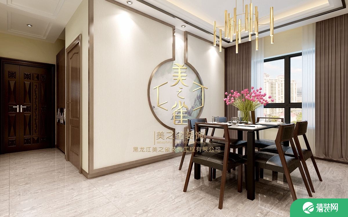 新中式风格三居室装修案例