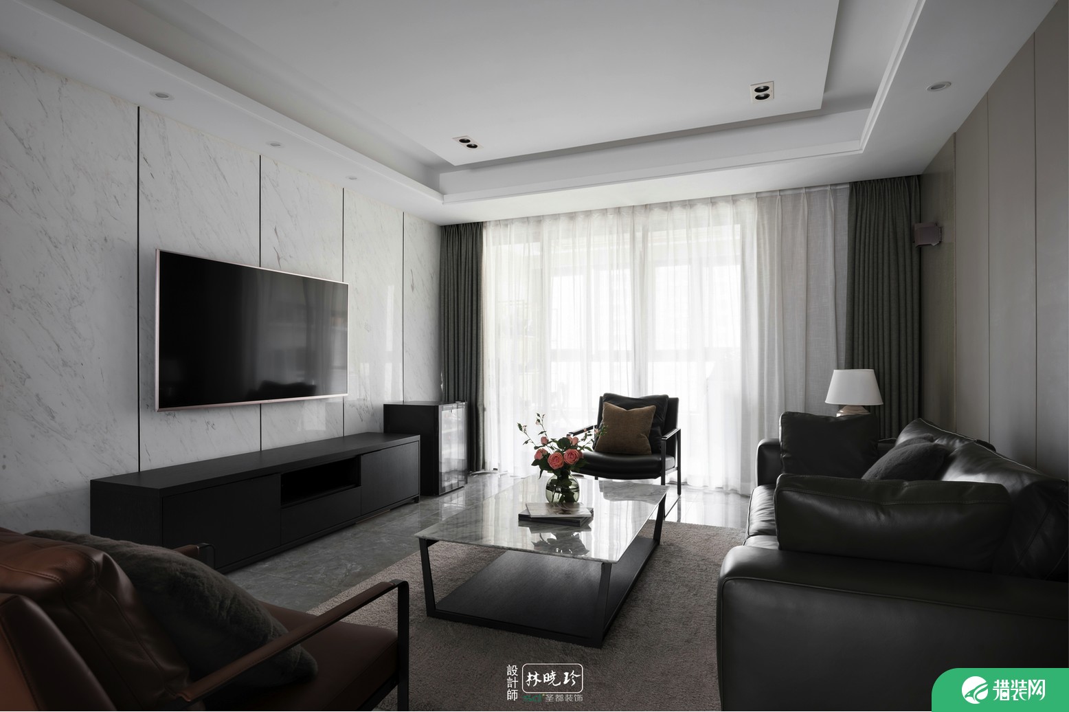 杭州现代风格三居室装修效果图