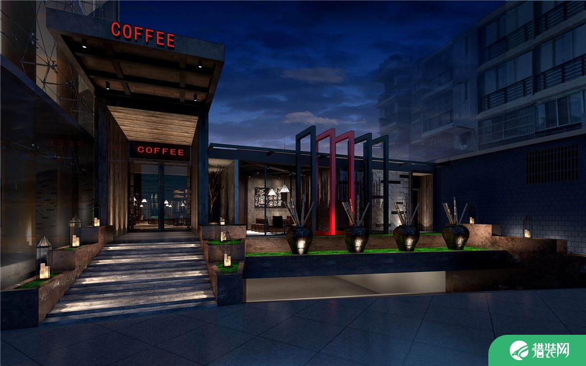 深圳博穹装饰云南微米咖啡厅装修设计效果图