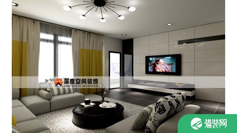 惠州东南首府三房装修  简约风格家庭装修效果图