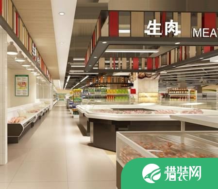 大统华超市黄山店-大型超市装修效果图
