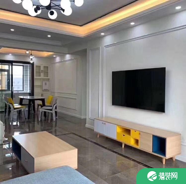 深圳现代简约三居室装修效果图