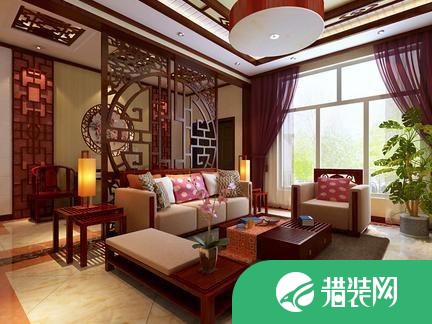 广州花都区时代紫林 中式风格两房装修设计