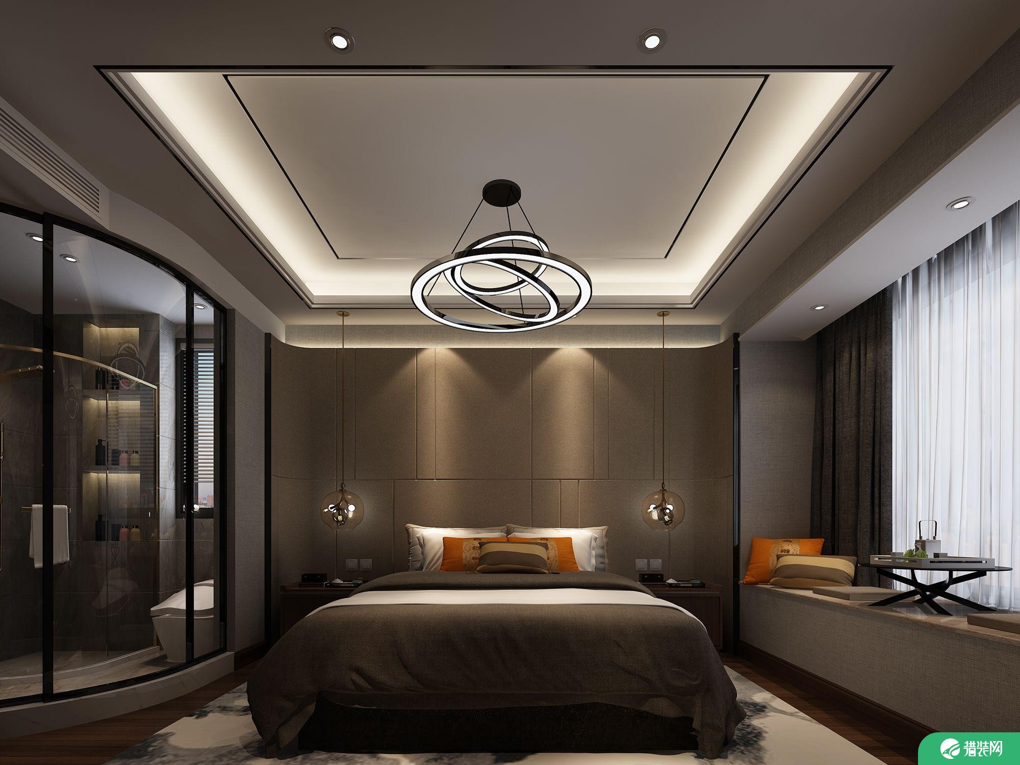漳州新中式风格两居室装修效果图