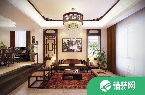 福州中式风格四居室装修效果图