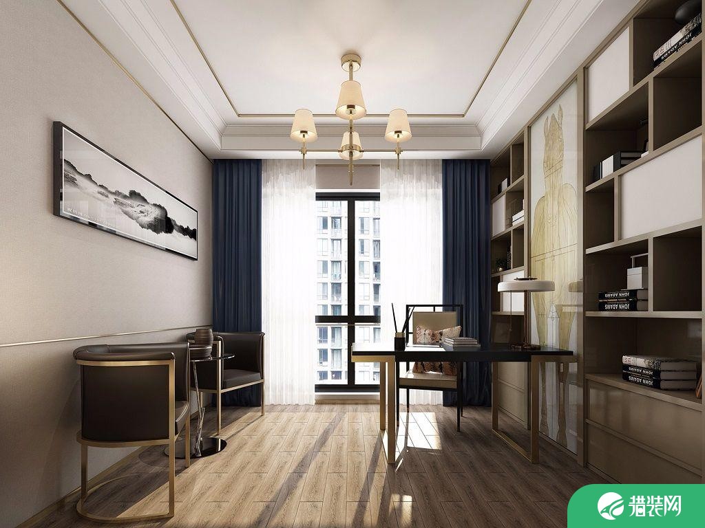 广州新中式风格三居室装修效果图