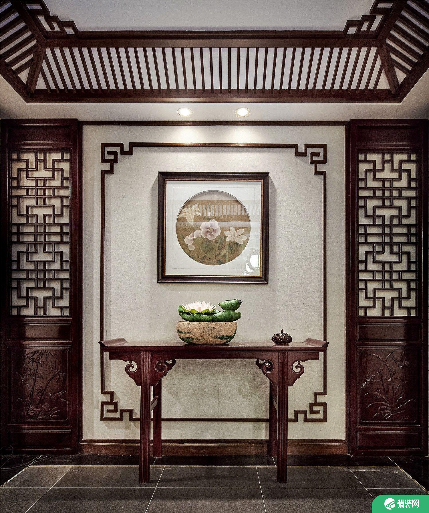 福州泰禾红峪新中式风格三居室设计效果图，古韵优雅