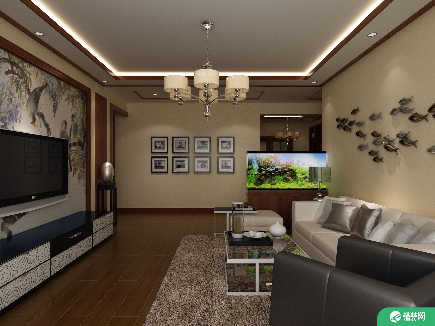 西宁新中式二居室装修案例，质朴和纯真的结合！