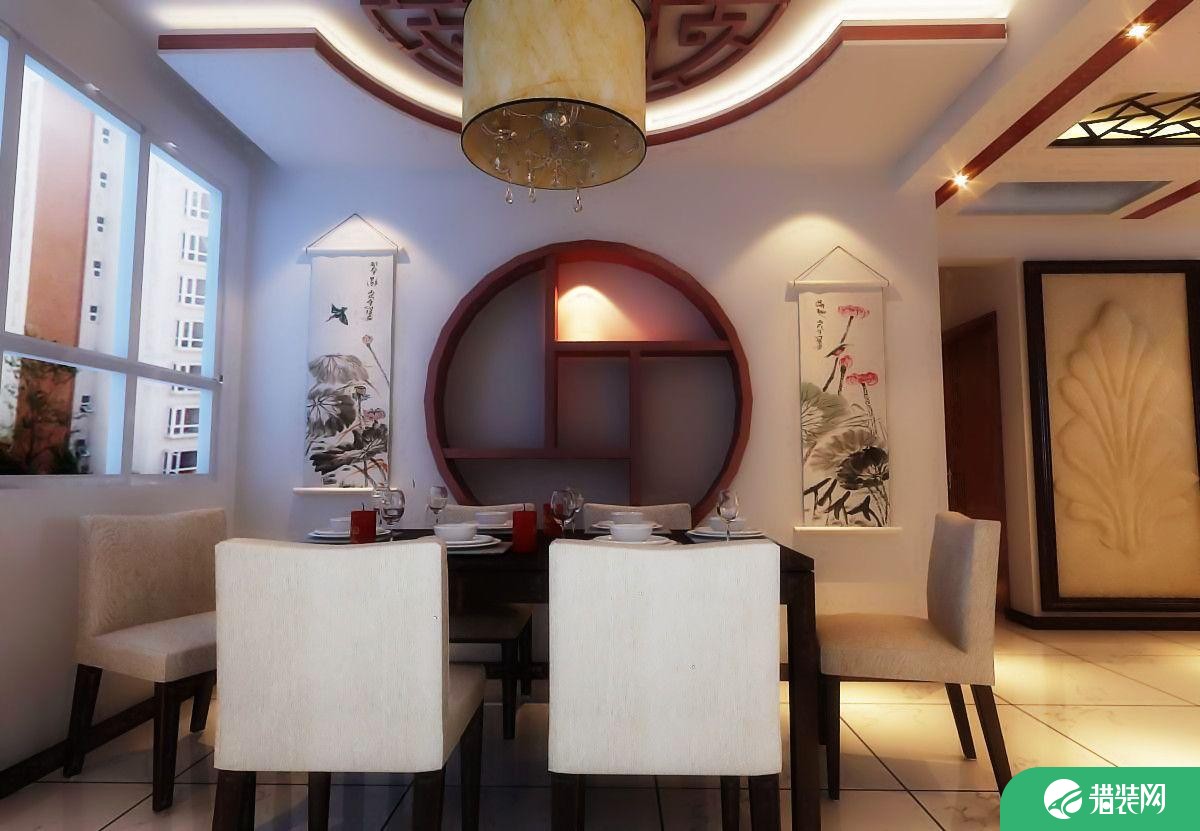 天津市金地艺境复古而优雅的新中式风格三居装修案例