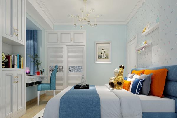 东莞欧式风格四居室装修，暖色调点缀空间，让空间更温馨舒适！