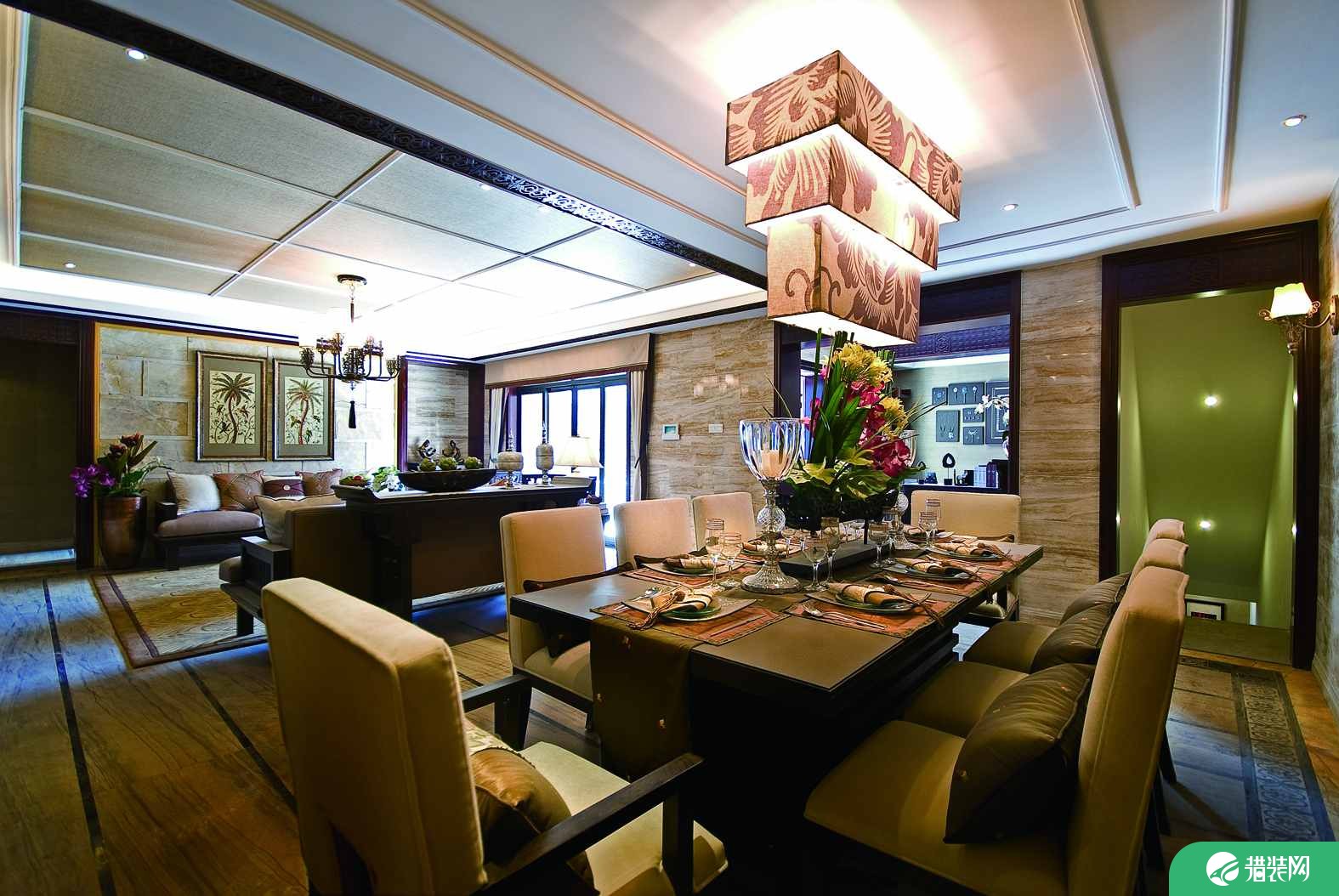 无锡东南亚风格家庭装修设计效果图-领秀琥珀澜湾