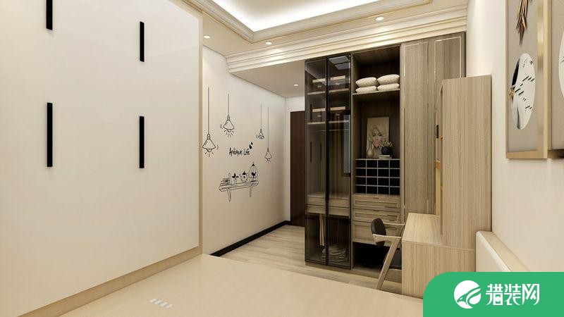 惠州中式风格三居室装修效果图