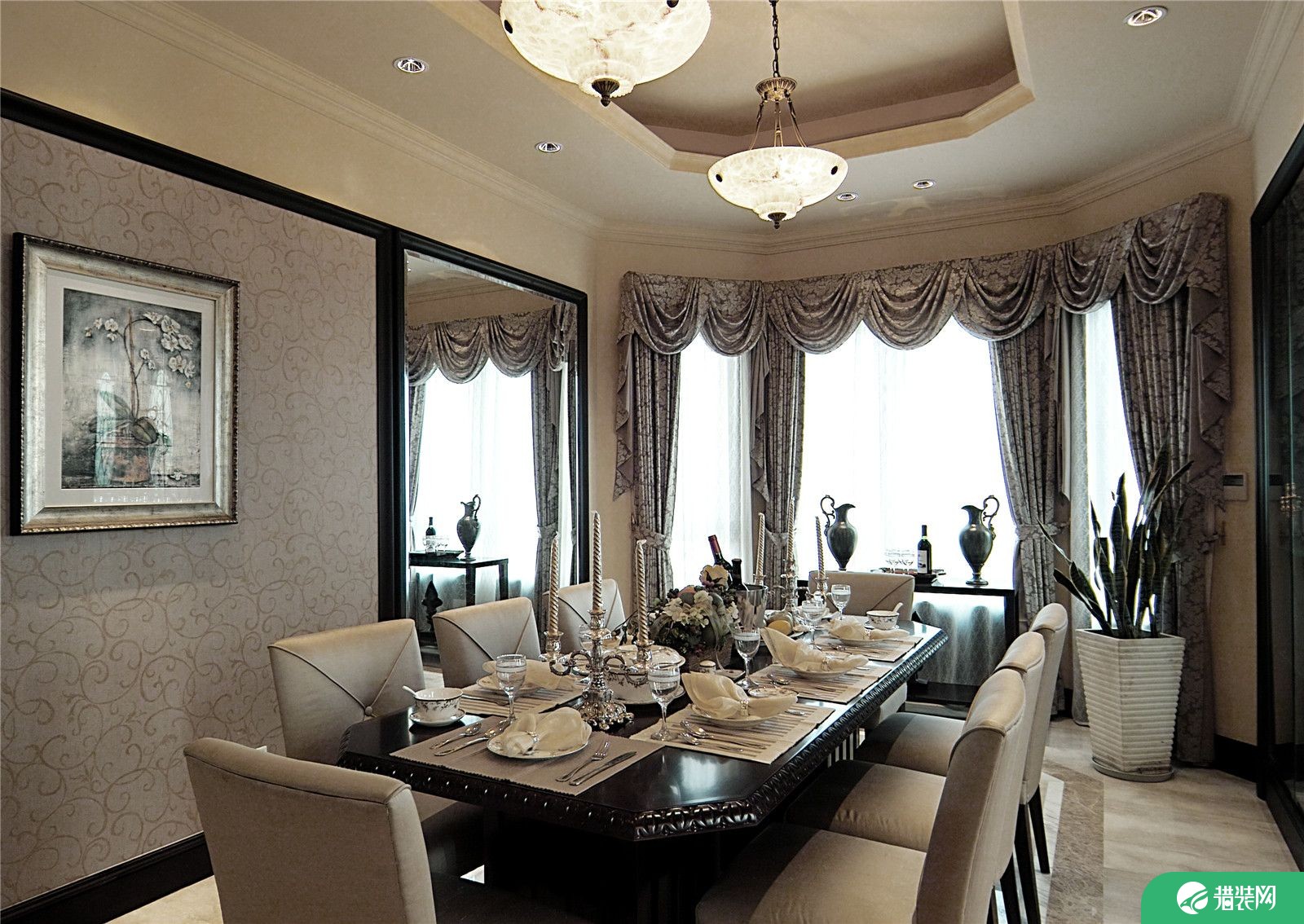 中海翡翠别墅样板房项目装修美式风格设计