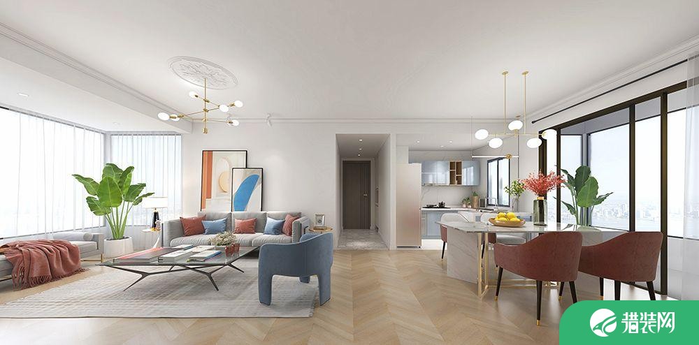 南宁嘉和城布洛可106平米极简风格四室装修，是一种精致生活的体现
